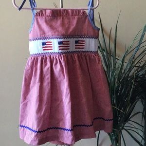 2 Pc Red Gingham Outfit Sz 4